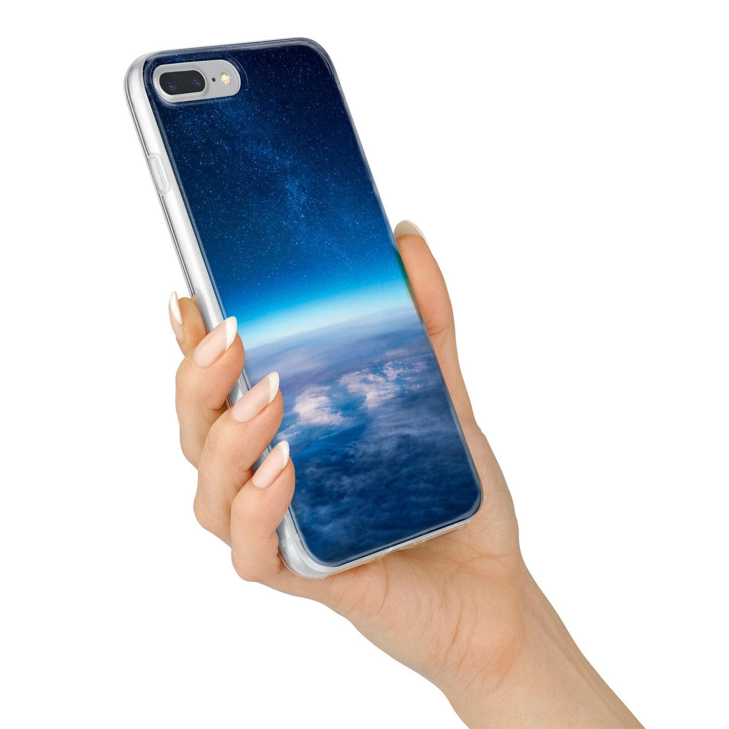 Earth In Space iPhone 7 Plus Bumper Case on Silver iPhone Alternative Image