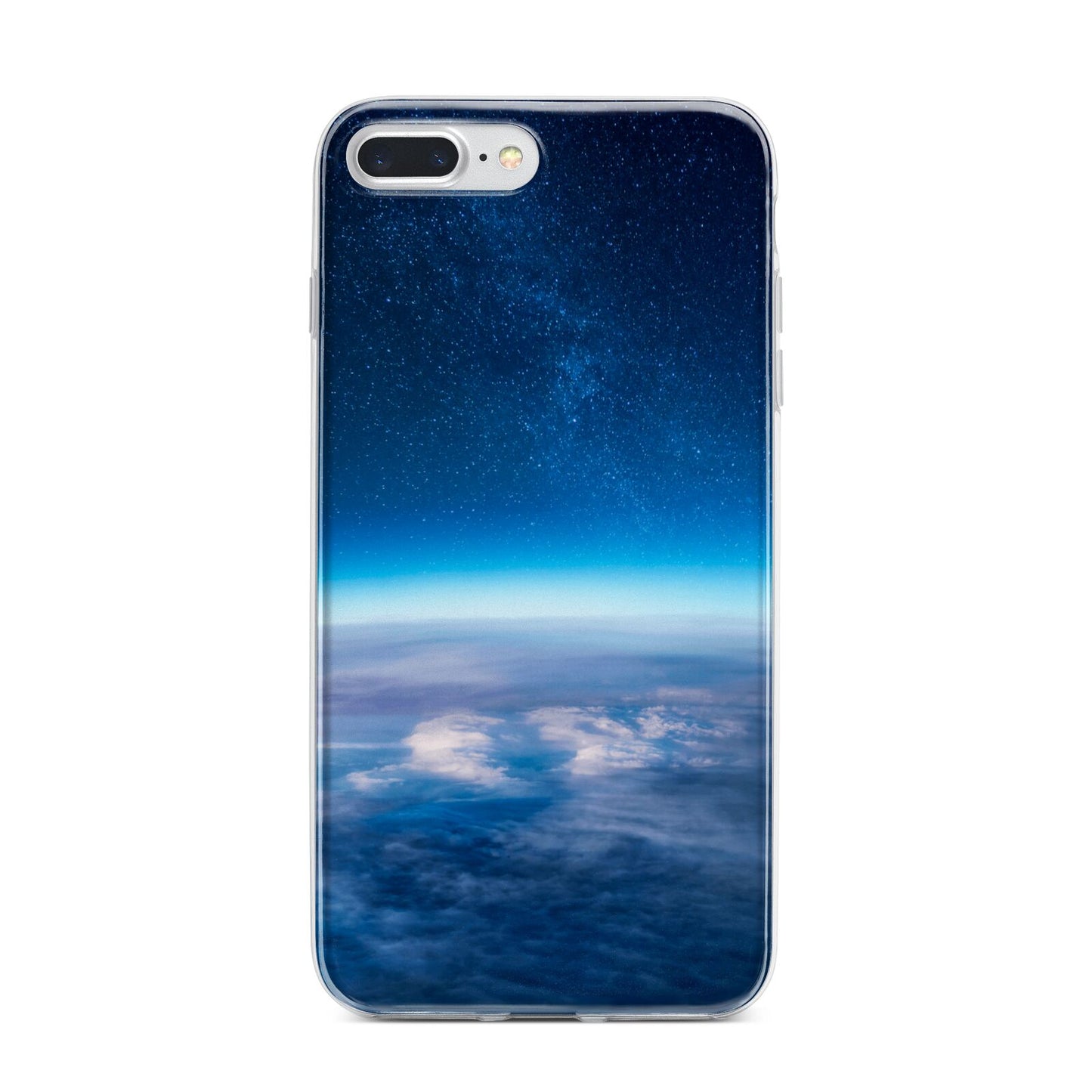 Earth In Space iPhone 7 Plus Bumper Case on Silver iPhone