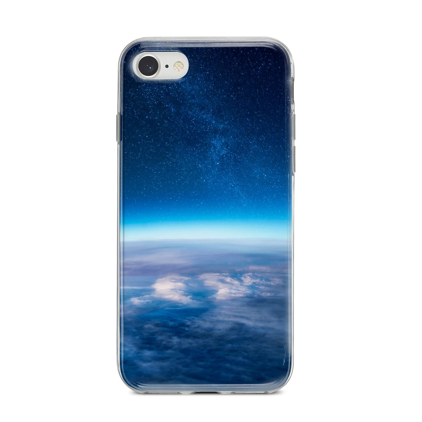 Earth In Space iPhone 8 Bumper Case on Silver iPhone