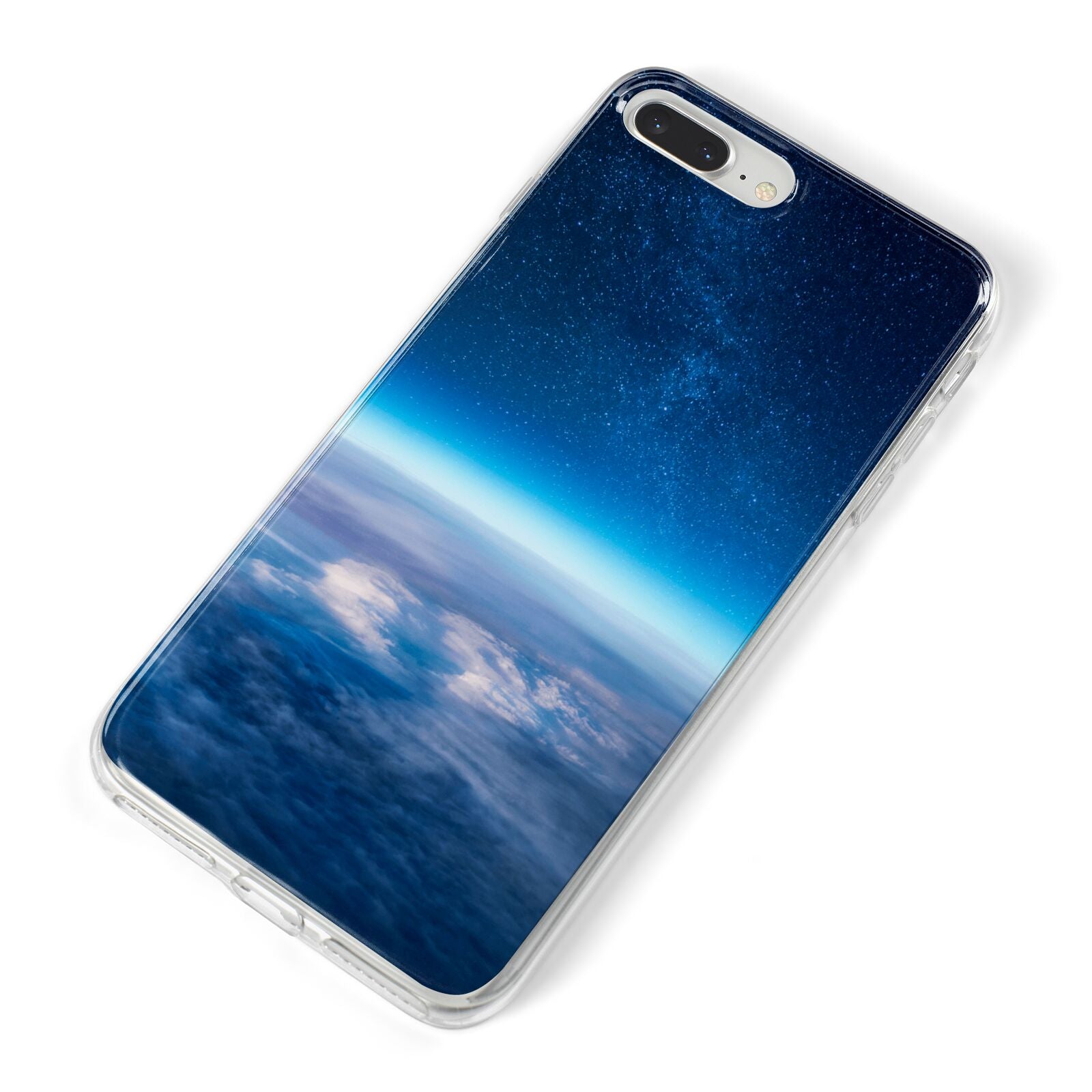 Earth In Space iPhone 8 Plus Bumper Case on Silver iPhone Alternative Image