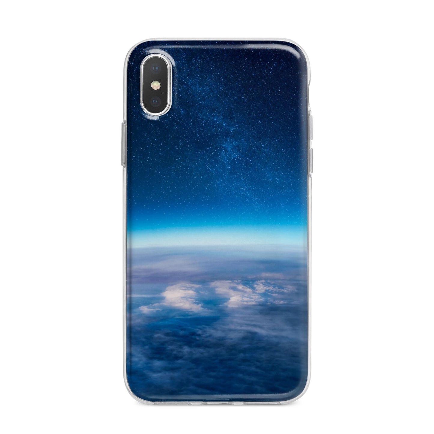 Earth In Space iPhone X Bumper Case on Silver iPhone Alternative Image 1