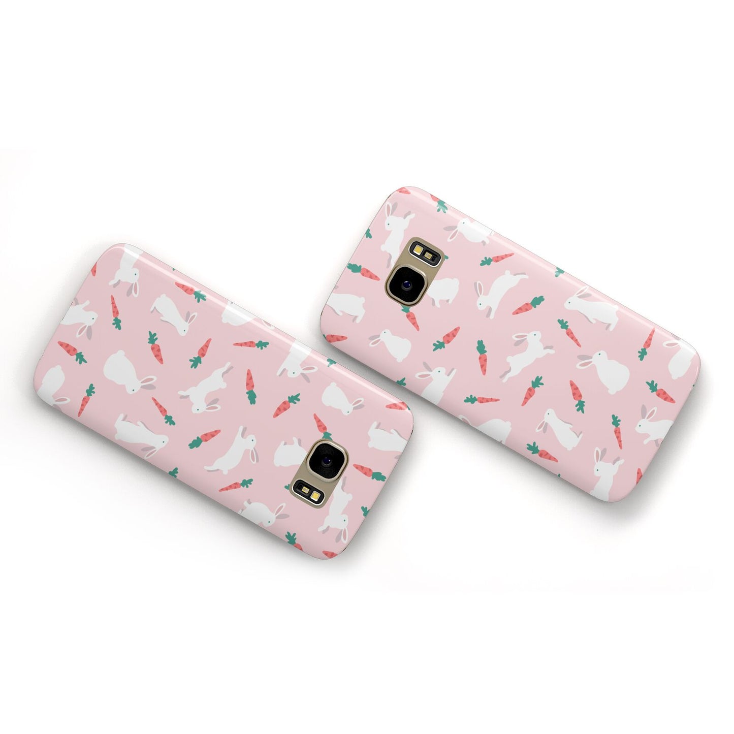 Easter Bunny And Carrot Samsung Galaxy Case Flat Overview