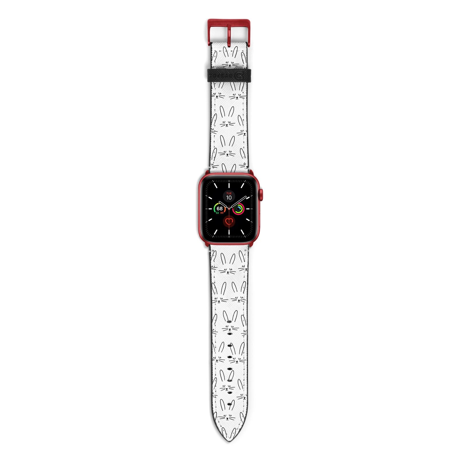 Easter Bunny Apple Watch Strap with Red Hardware