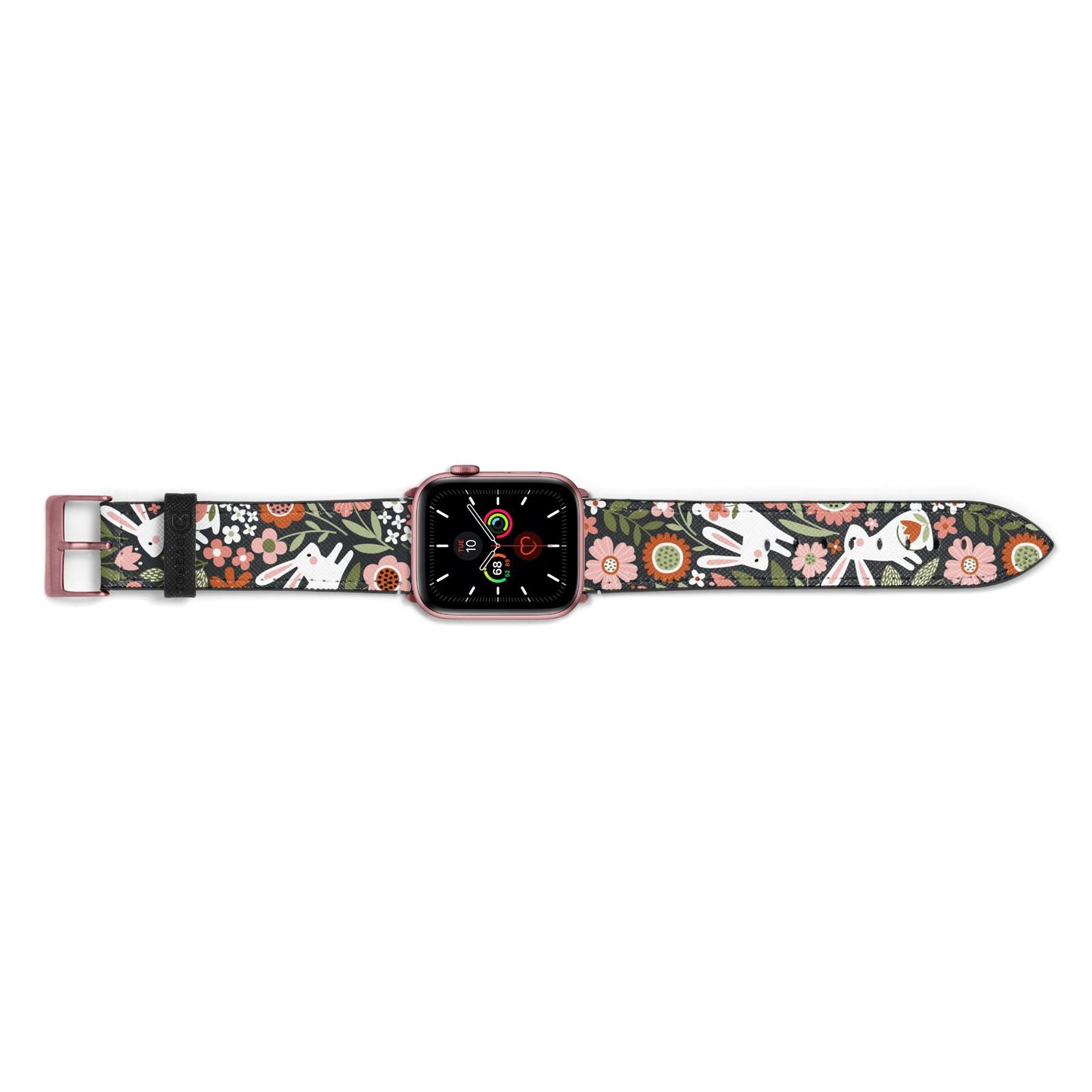 Easter Floral Apple Watch Strap Landscape Image Rose Gold Hardware