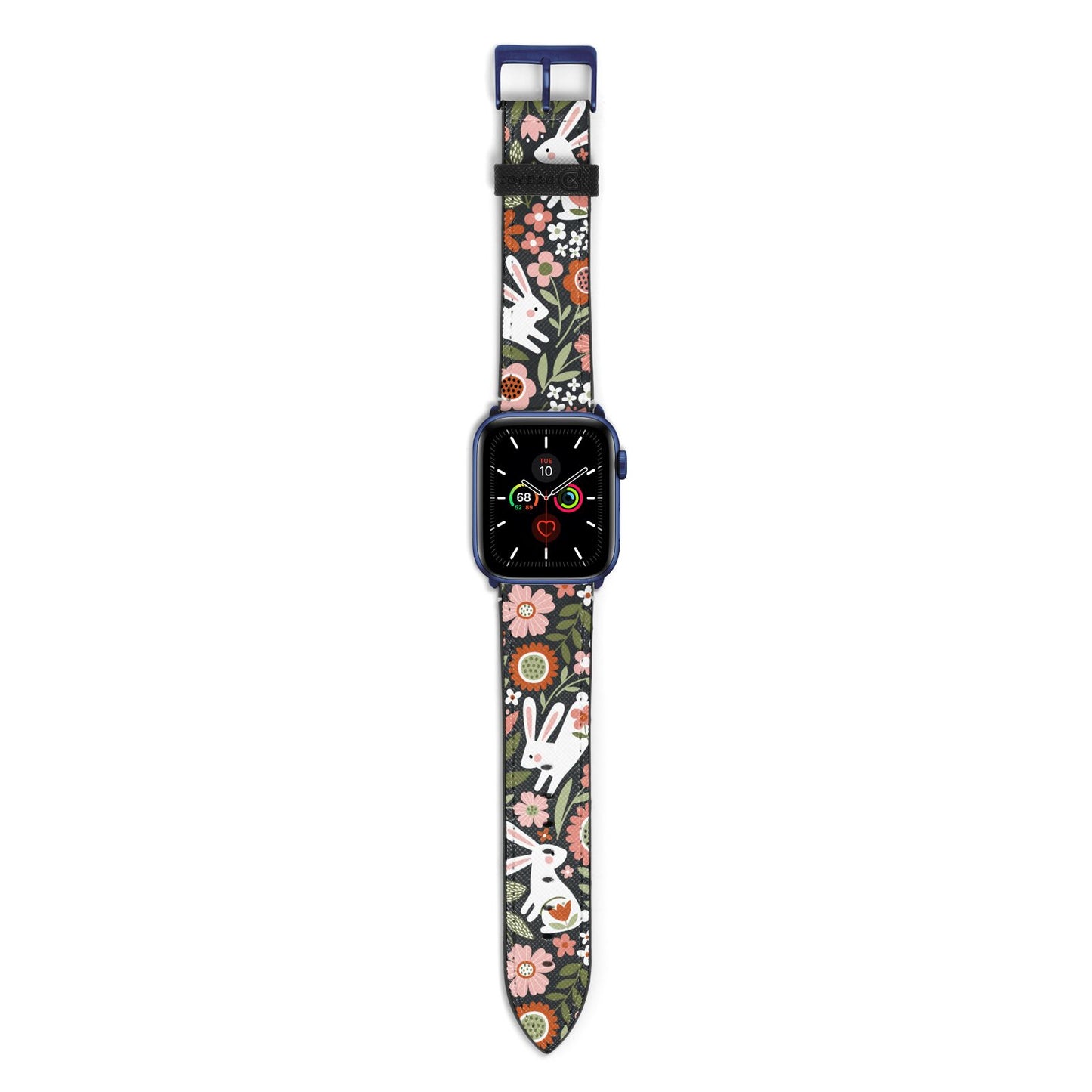 Easter Floral Apple Watch Strap with Blue Hardware