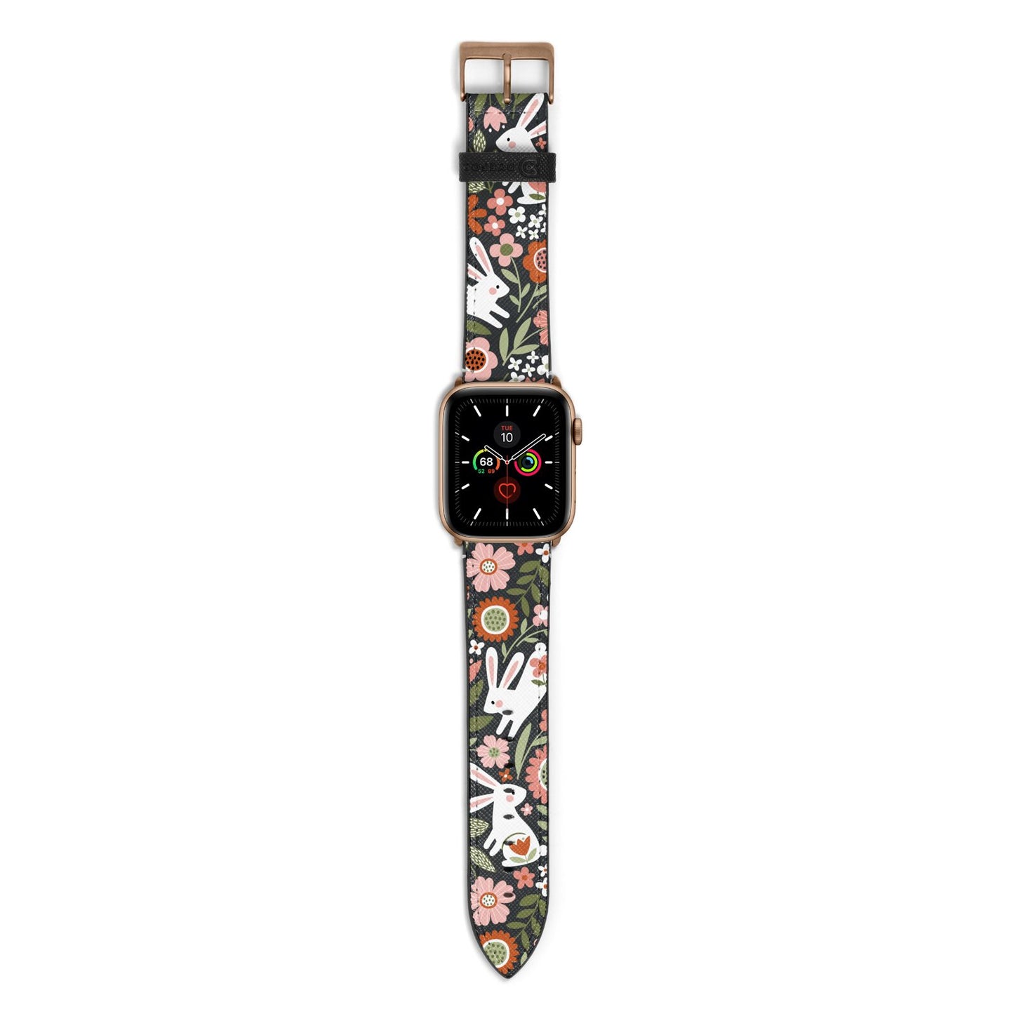 Easter Floral Apple Watch Strap with Gold Hardware