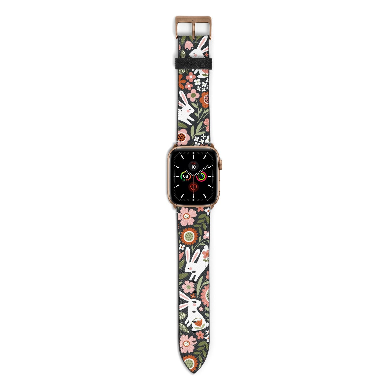 Easter Floral Apple Watch Strap with Gold Hardware