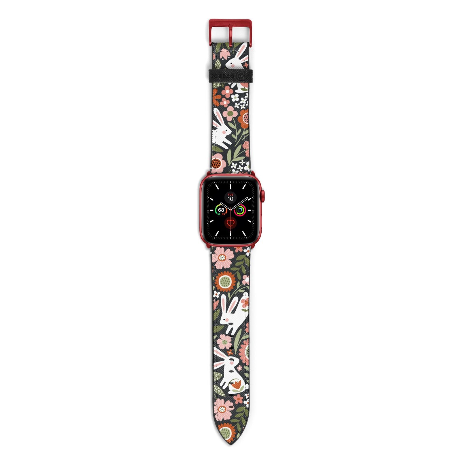 Easter Floral Apple Watch Strap with Red Hardware