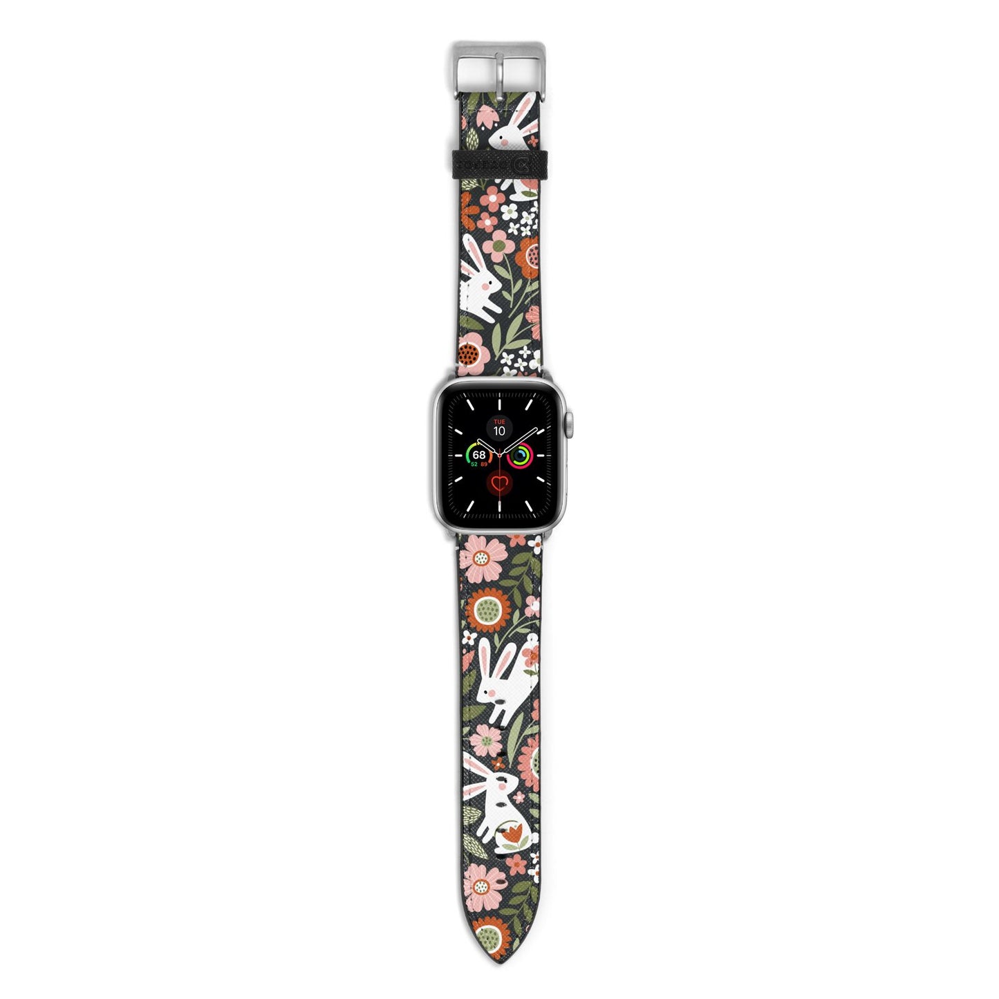 Easter Floral Apple Watch Strap with Silver Hardware