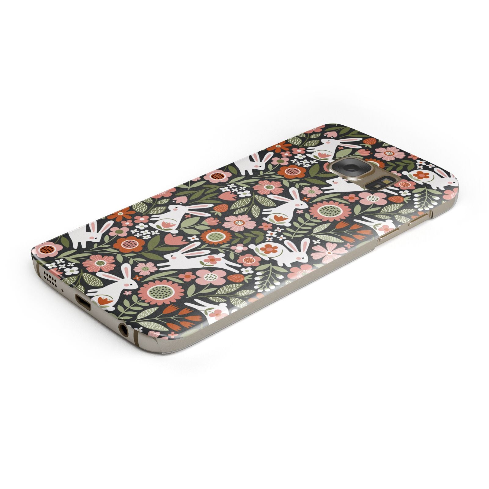 Easter Floral Protective Samsung Galaxy Case Angled Image