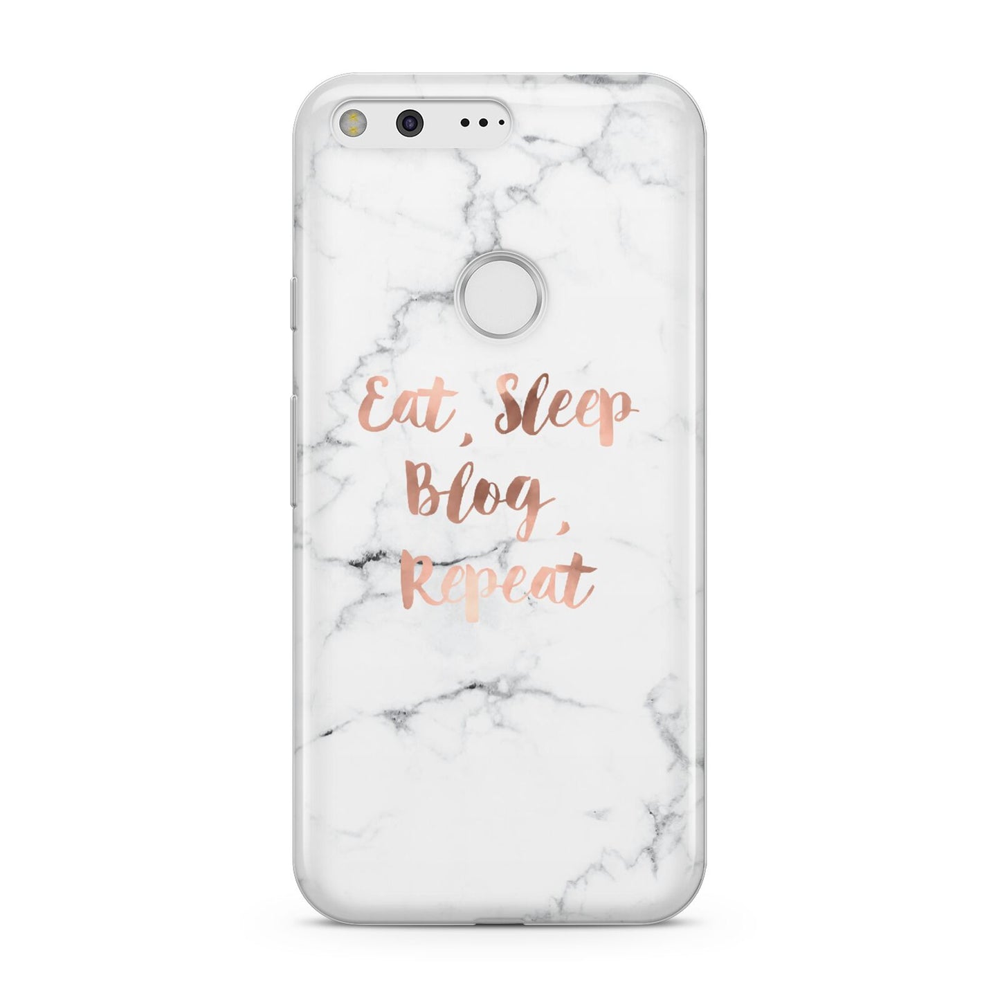 Eat Sleep Blog Repeat Marble Effect Google Pixel Case