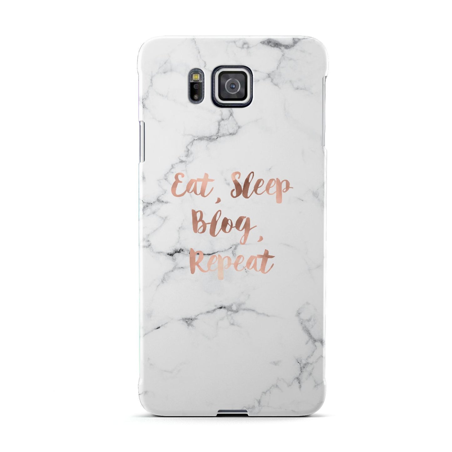 Eat Sleep Blog Repeat Marble Effect Samsung Galaxy Alpha Case