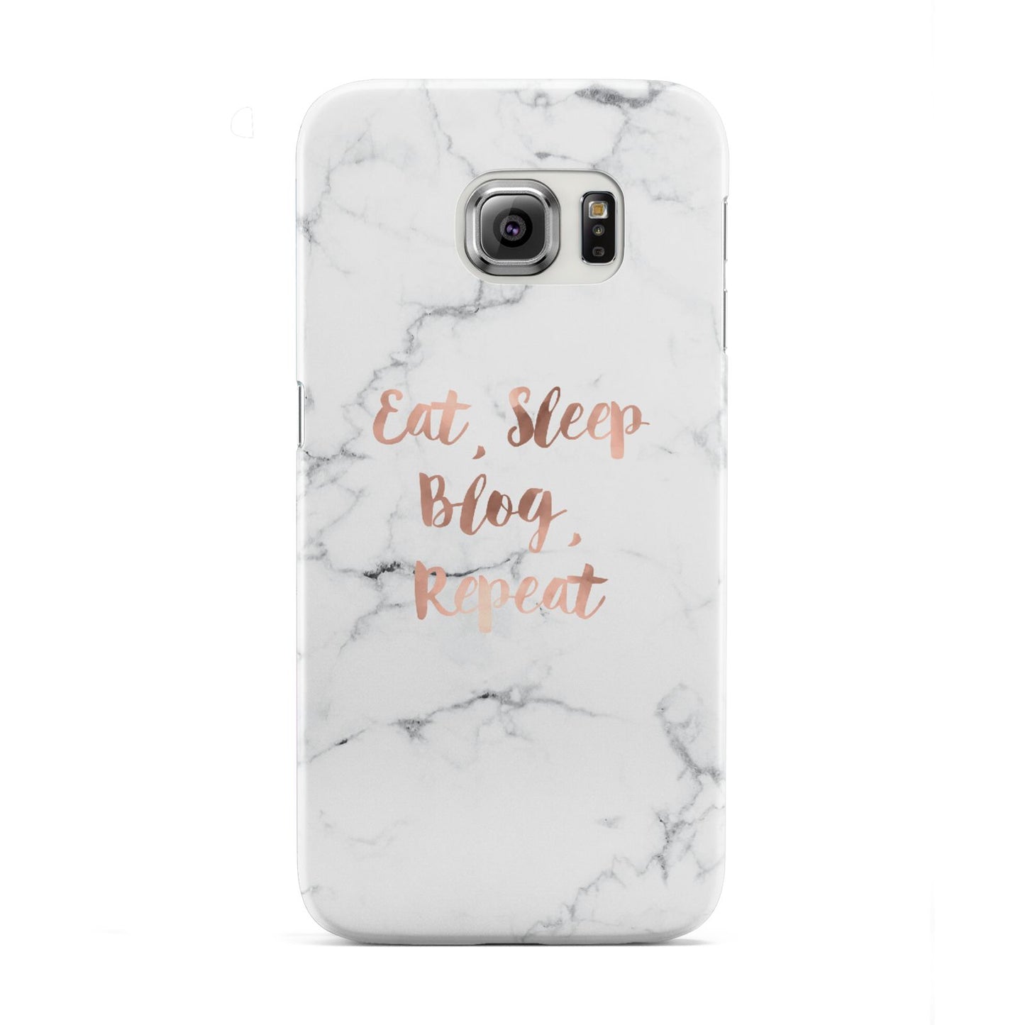 Eat Sleep Blog Repeat Marble Effect Samsung Galaxy S6 Edge Case