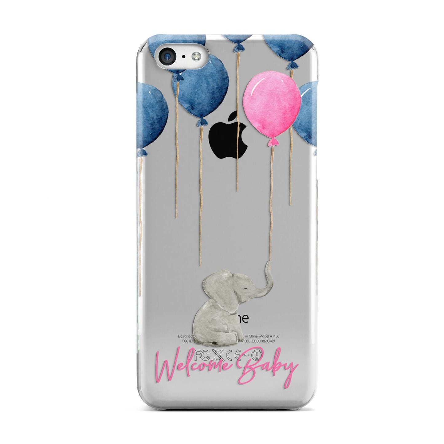 Elephant with Balloons Baby Girl Reveal Apple iPhone 5c Case