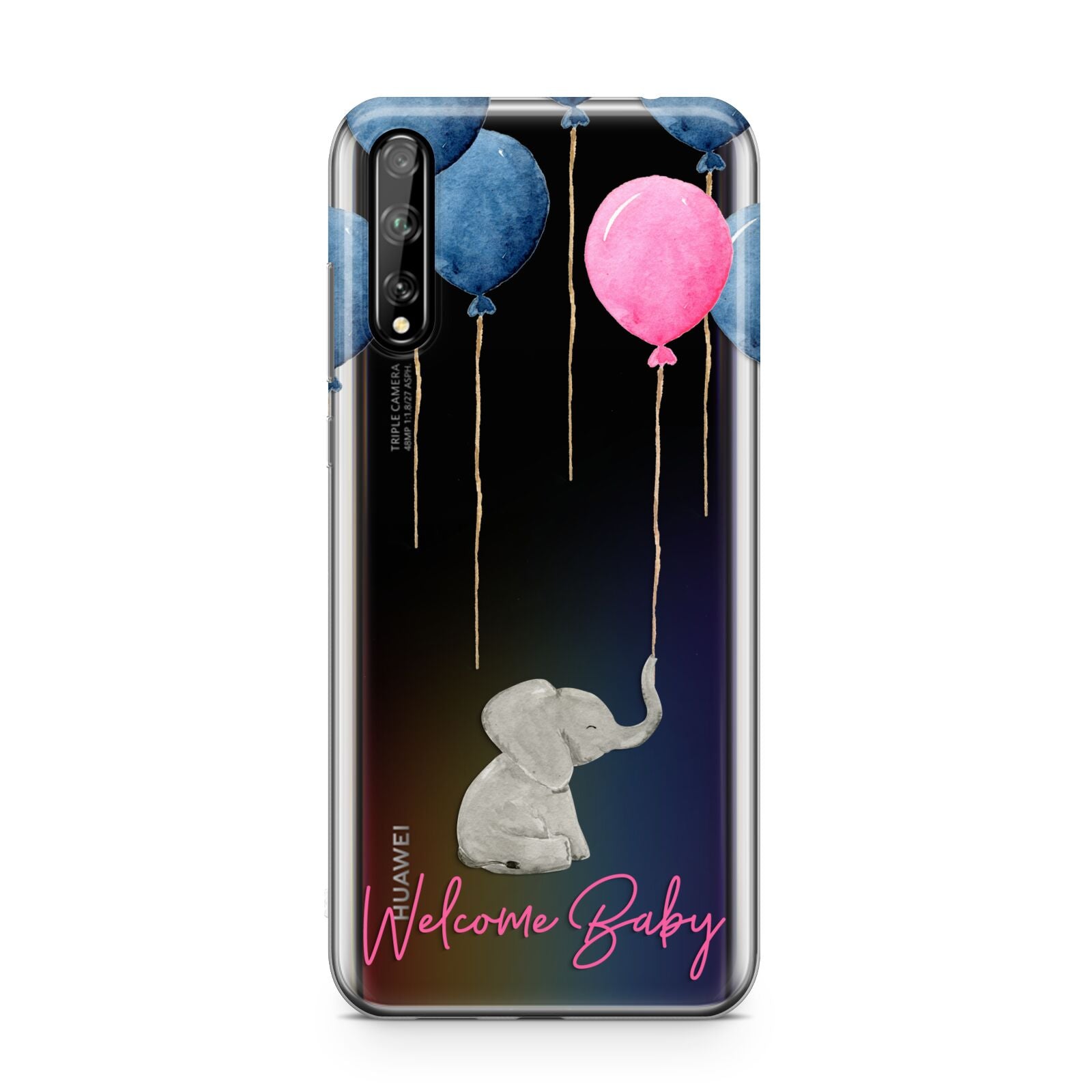 Elephant with Balloons Baby Girl Reveal Huawei Enjoy 10s Phone Case