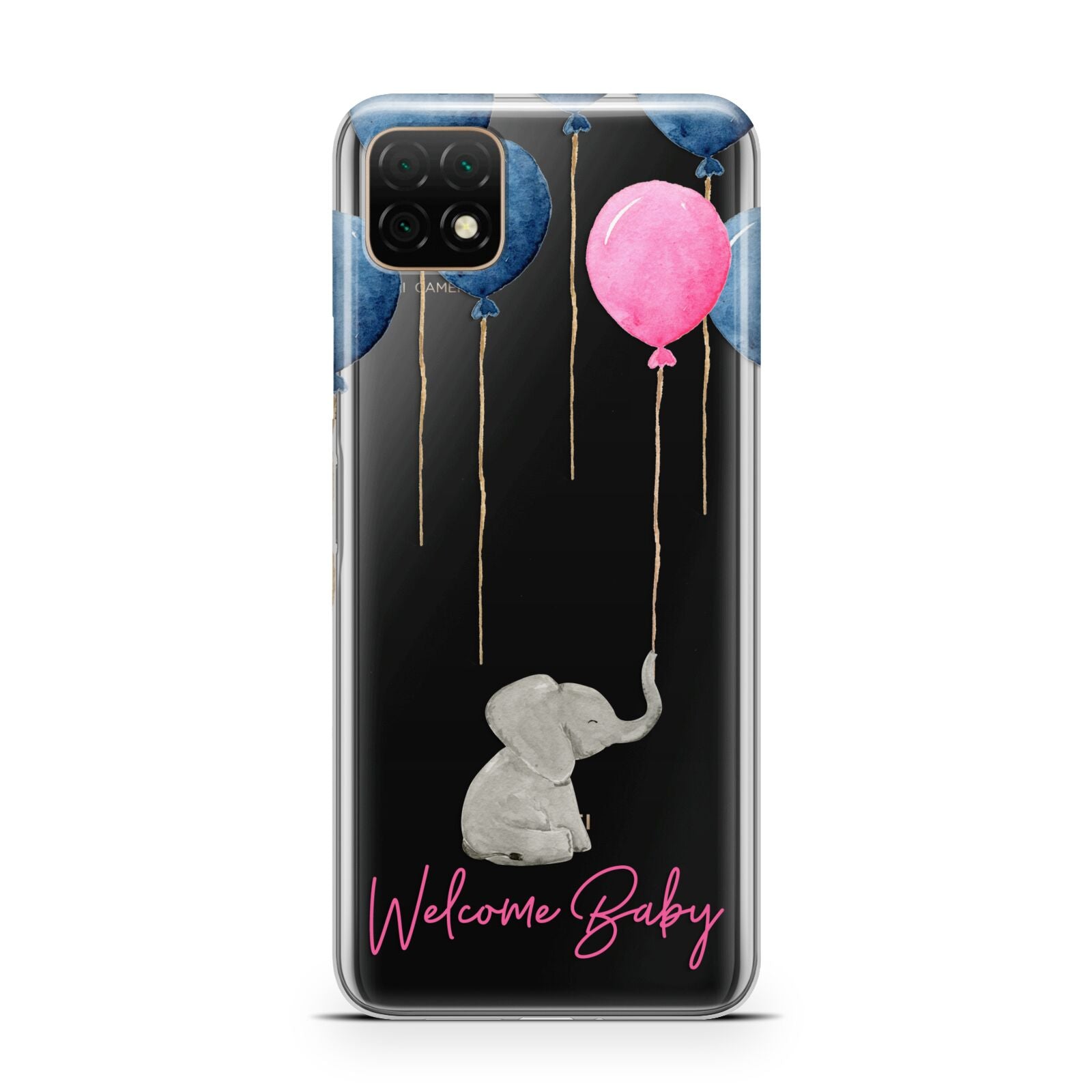 Elephant with Balloons Baby Girl Reveal Huawei Enjoy 20 Phone Case