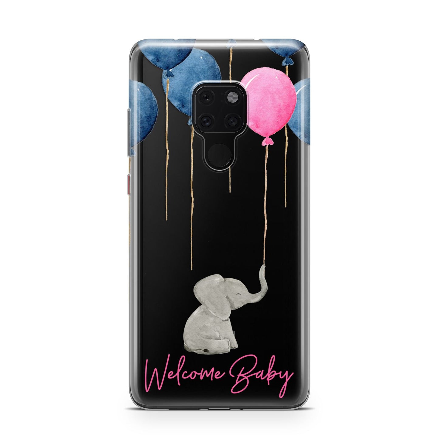 Elephant with Balloons Baby Girl Reveal Huawei Mate 20 Phone Case