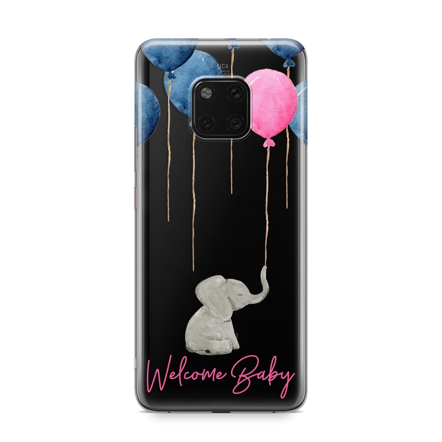 Elephant with Balloons Baby Girl Reveal Huawei Mate 20 Pro Phone Case