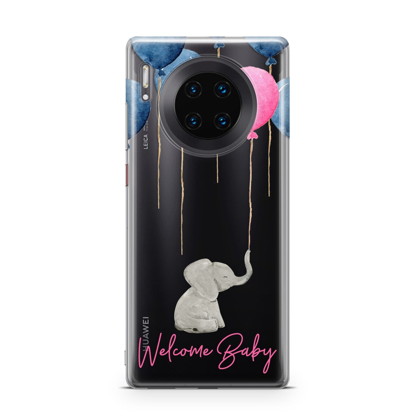 Elephant with Balloons Baby Girl Reveal Huawei Mate 30 Pro Phone Case