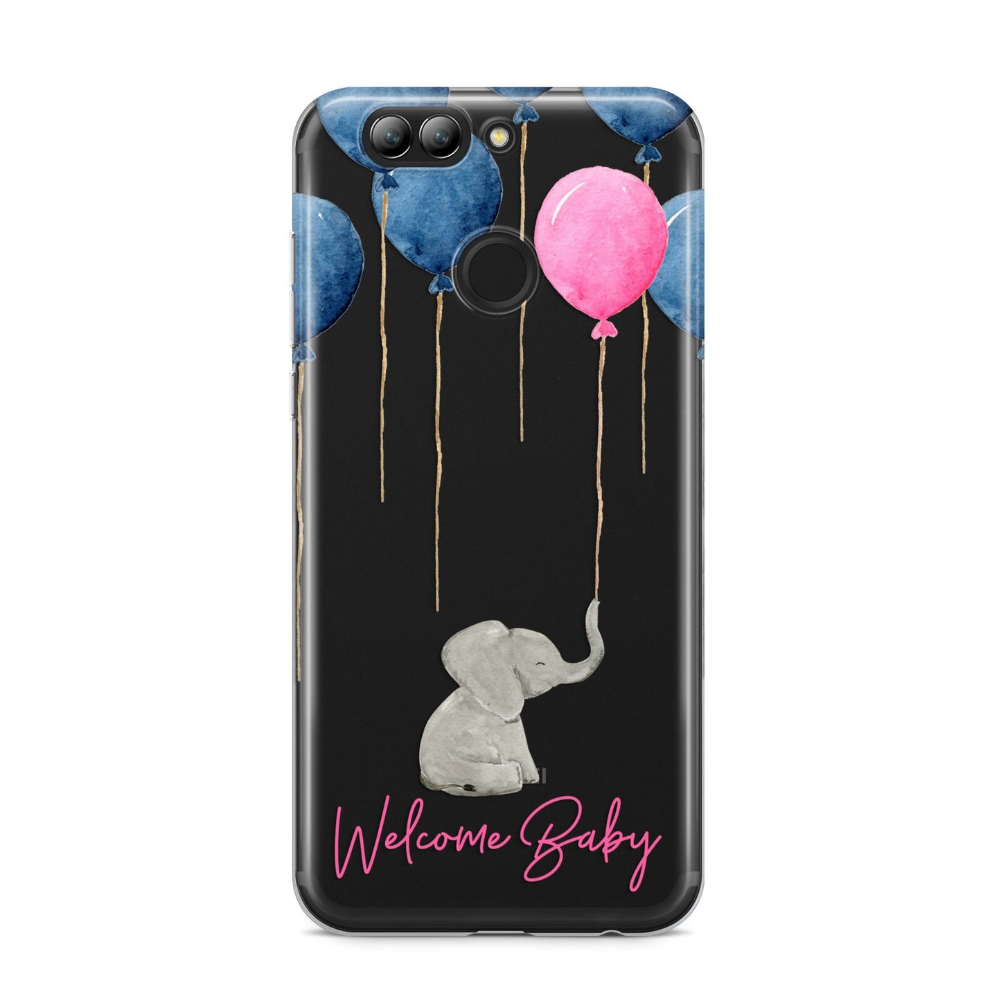 Elephant with Balloons Baby Girl Reveal Huawei Nova 2s Phone Case