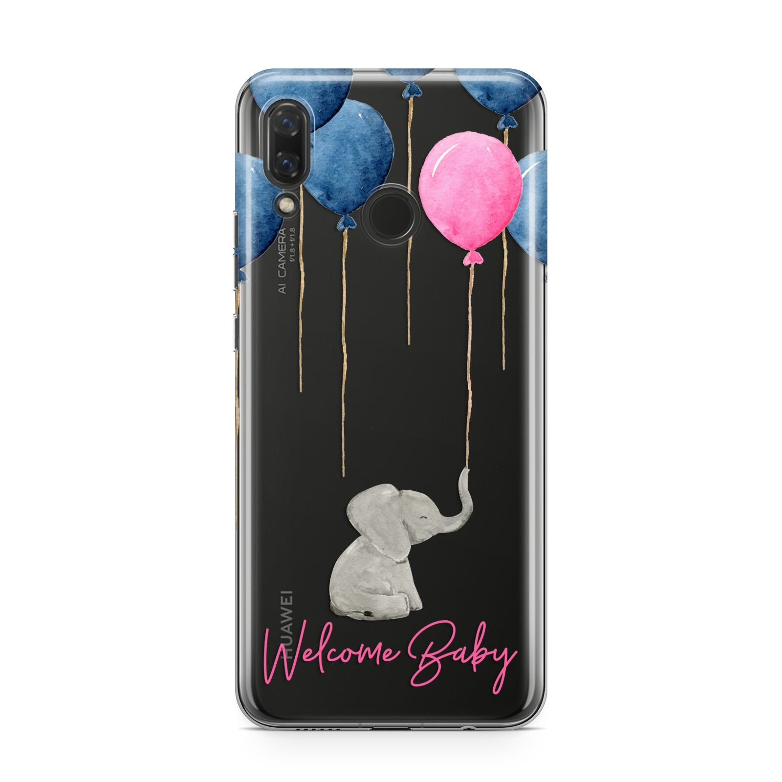 Elephant with Balloons Baby Girl Reveal Huawei Nova 3 Phone Case