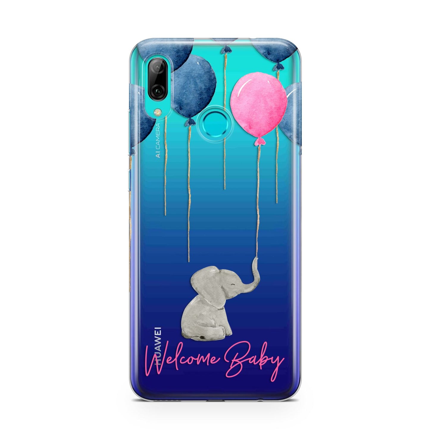 Elephant with Balloons Baby Girl Reveal Huawei P Smart 2019 Case