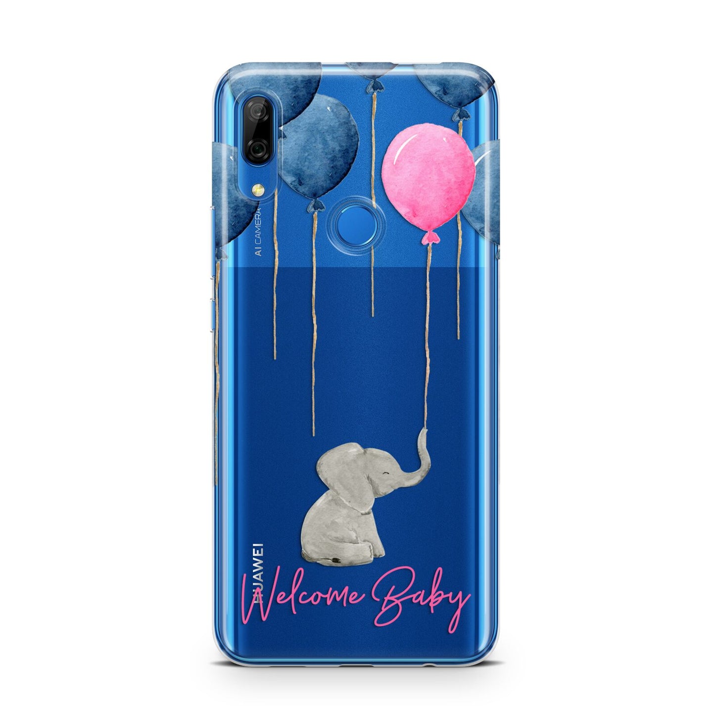 Elephant with Balloons Baby Girl Reveal Huawei P Smart Z