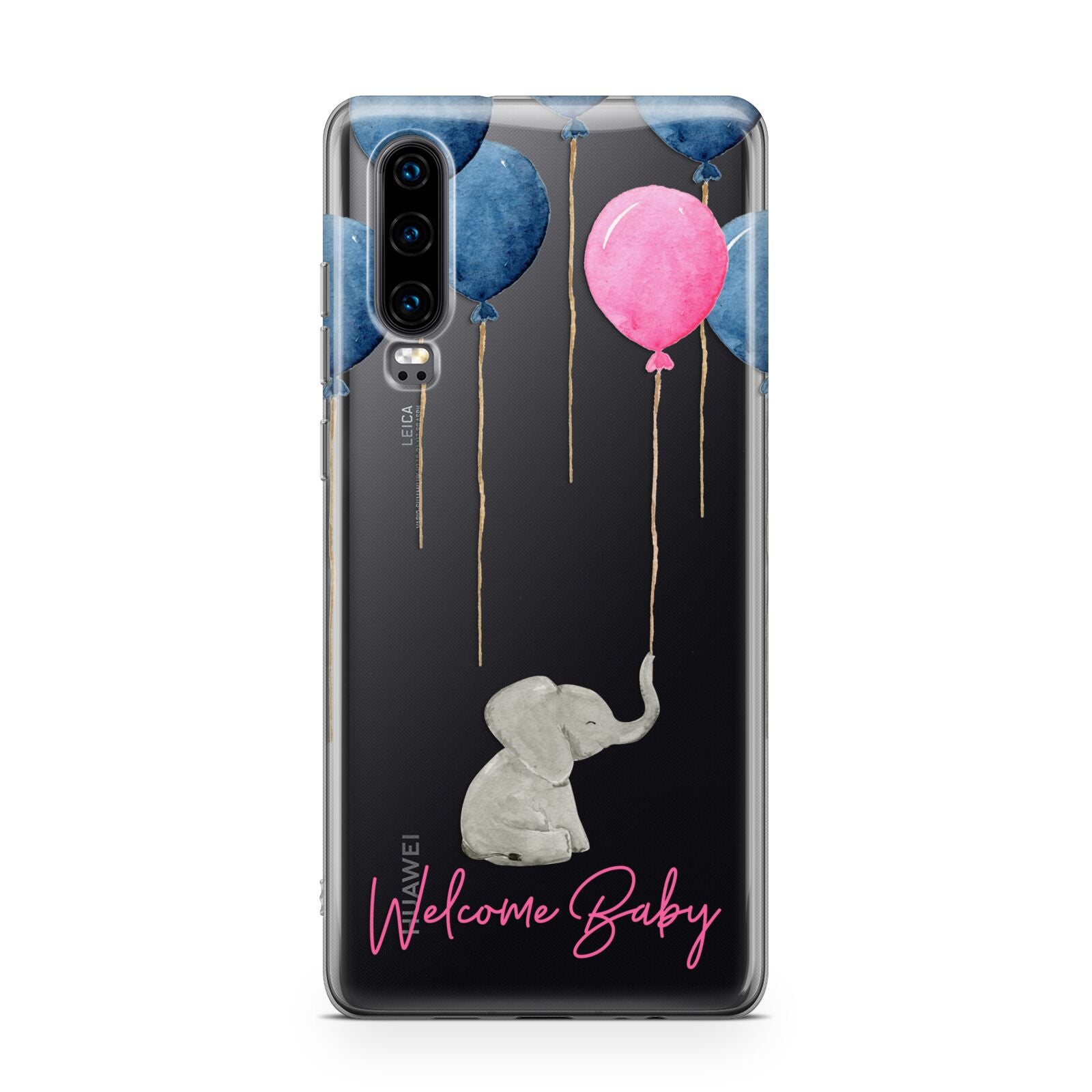 Elephant with Balloons Baby Girl Reveal Huawei P30 Phone Case