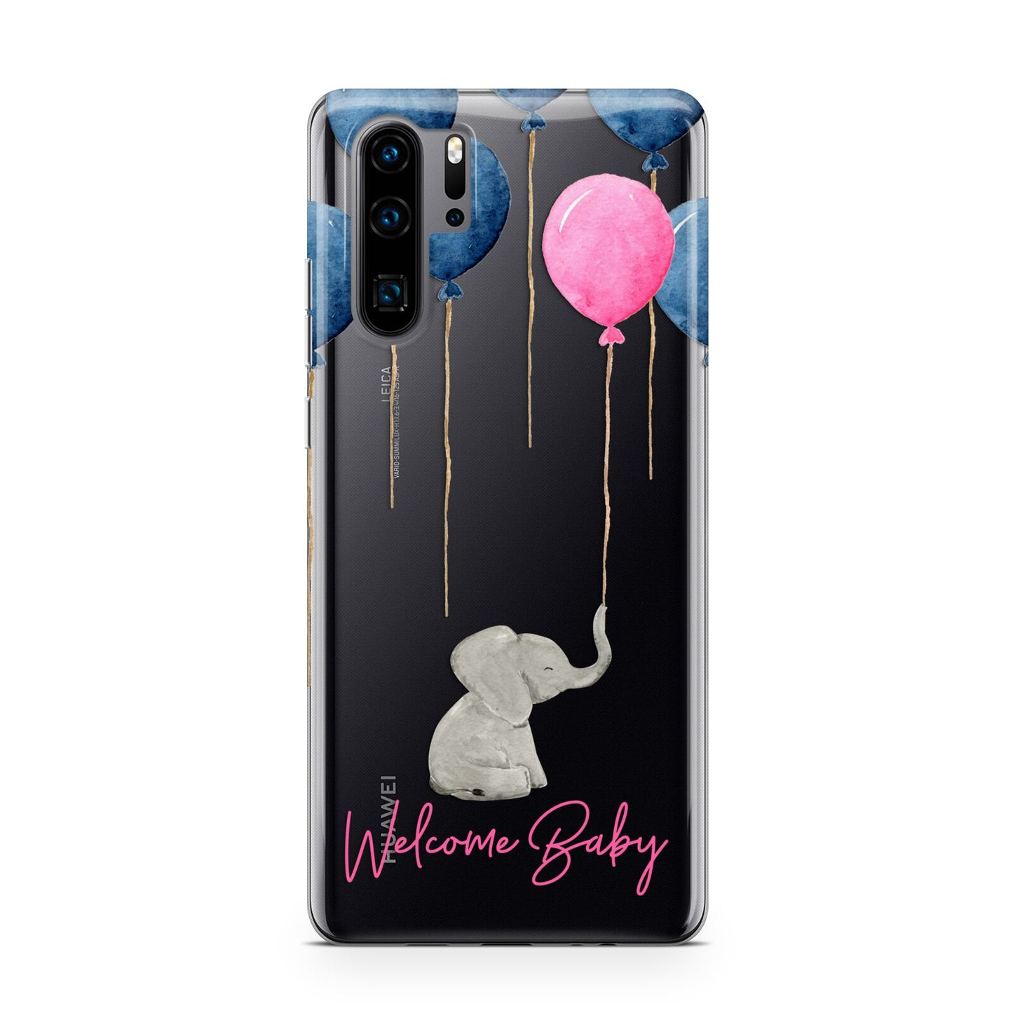 Elephant with Balloons Baby Girl Reveal Huawei P30 Pro Phone Case