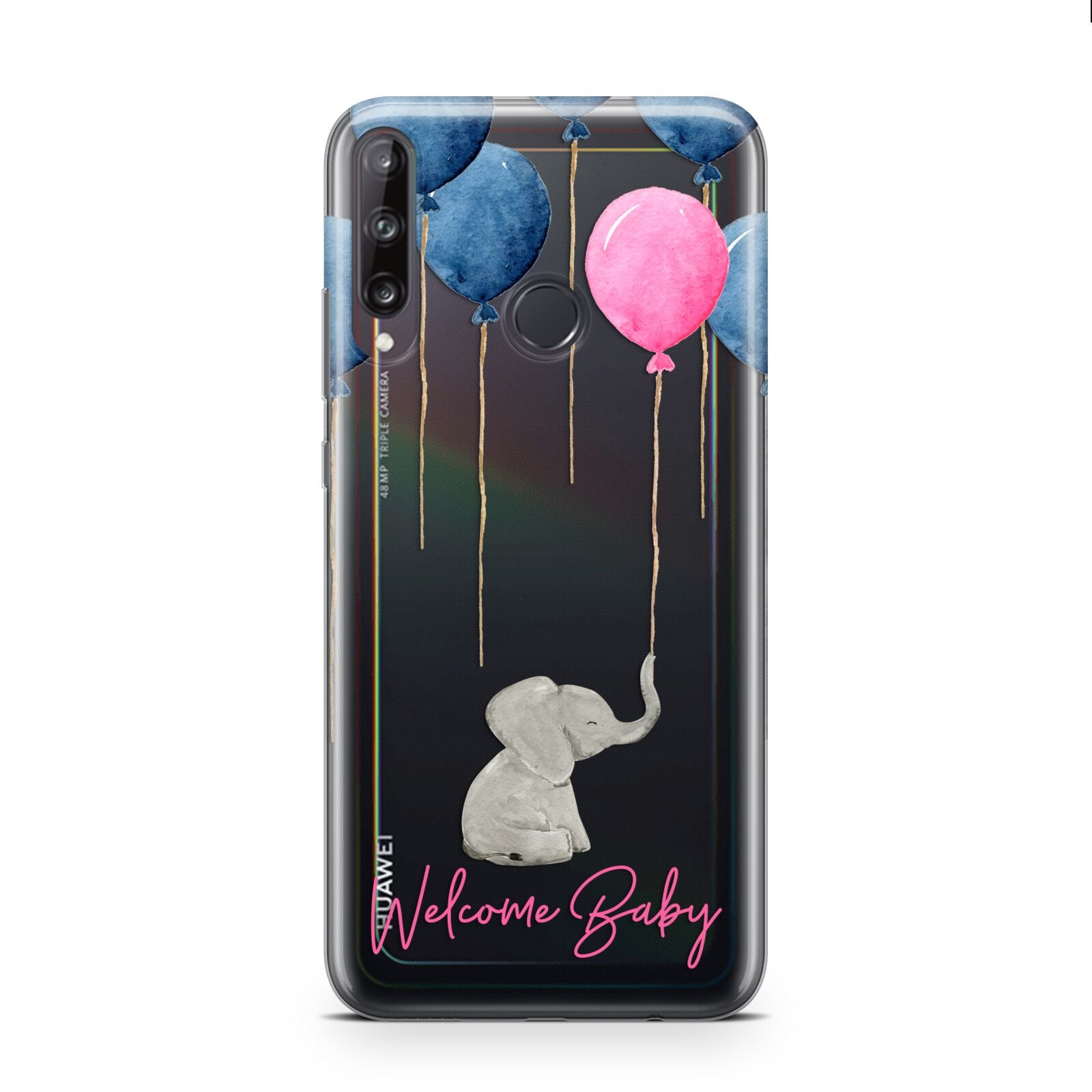 Elephant with Balloons Baby Girl Reveal Huawei P40 Lite E Phone Case