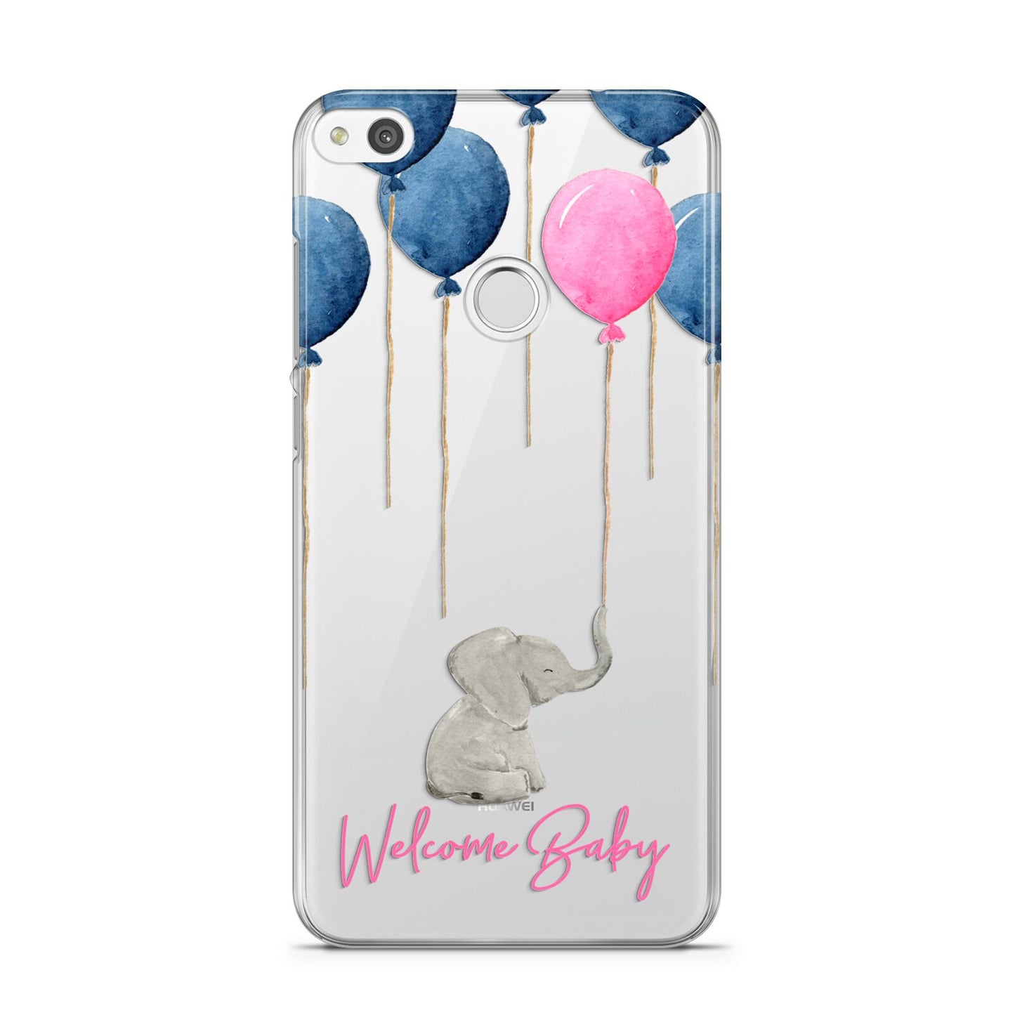 Elephant with Balloons Baby Girl Reveal Huawei P8 Lite Case