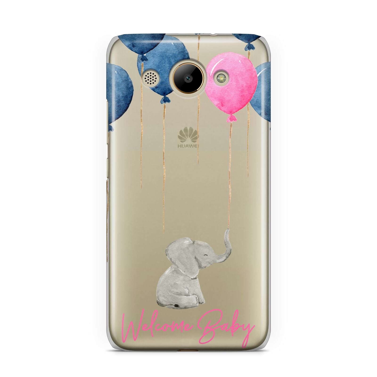 Elephant with Balloons Baby Girl Reveal Huawei Y3 2017