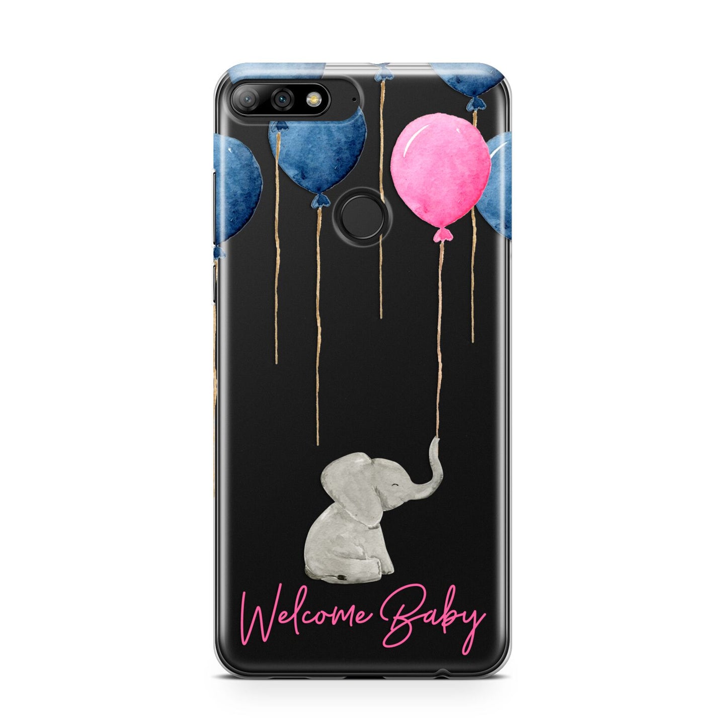 Elephant with Balloons Baby Girl Reveal Huawei Y7 2018