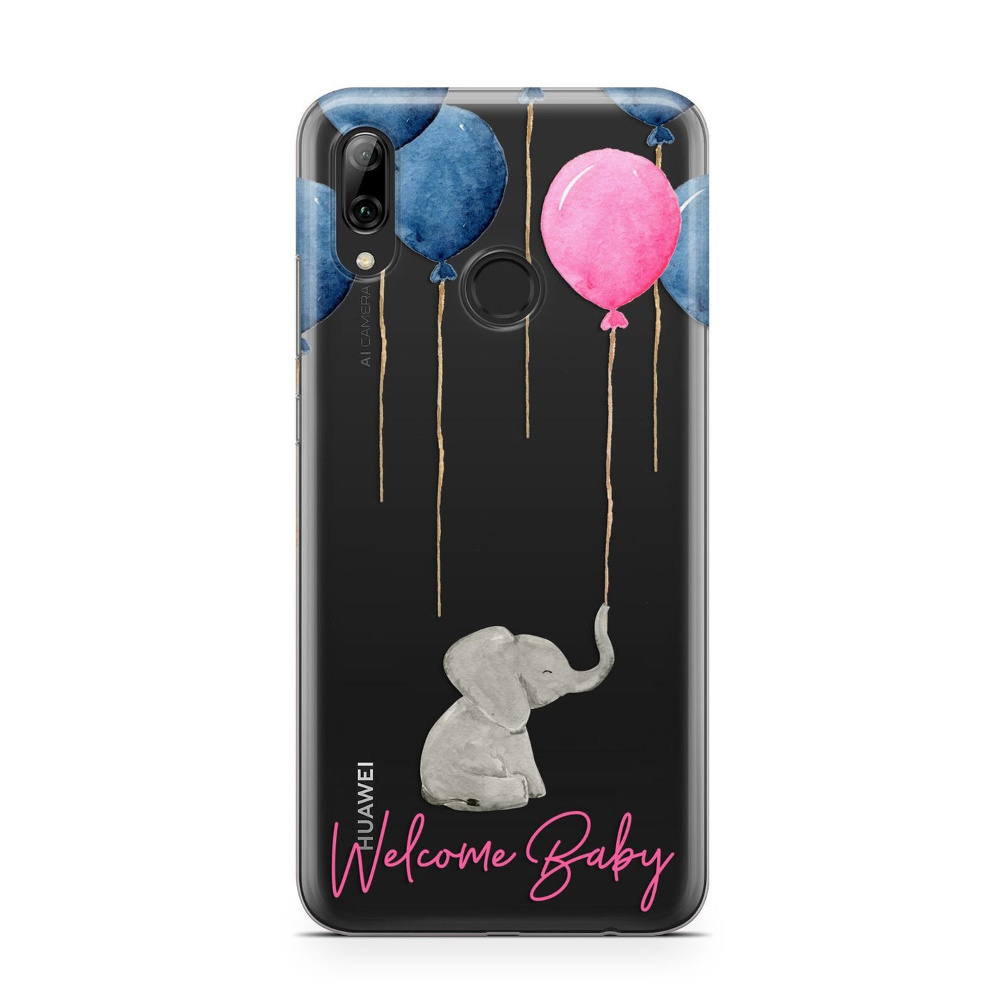 Elephant with Balloons Baby Girl Reveal Huawei Y7 2019