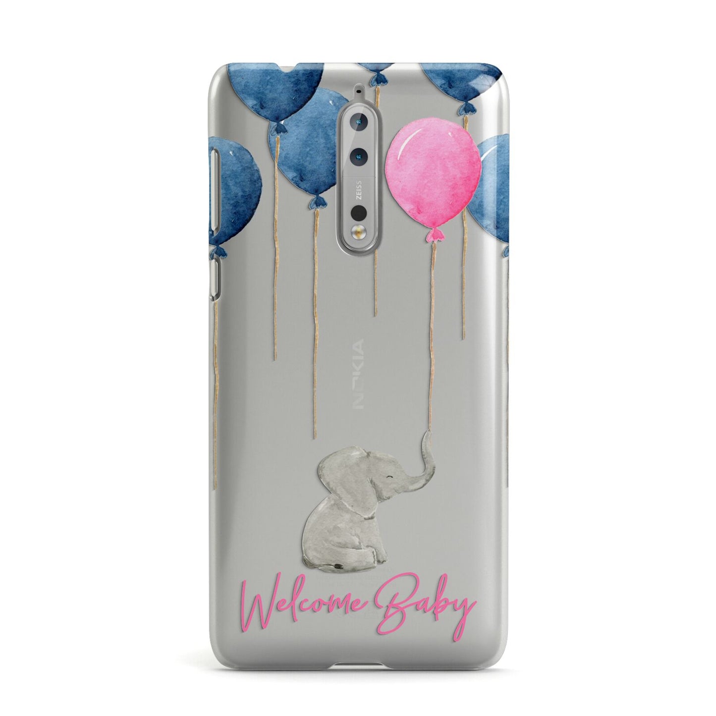 Elephant with Balloons Baby Girl Reveal Nokia Case