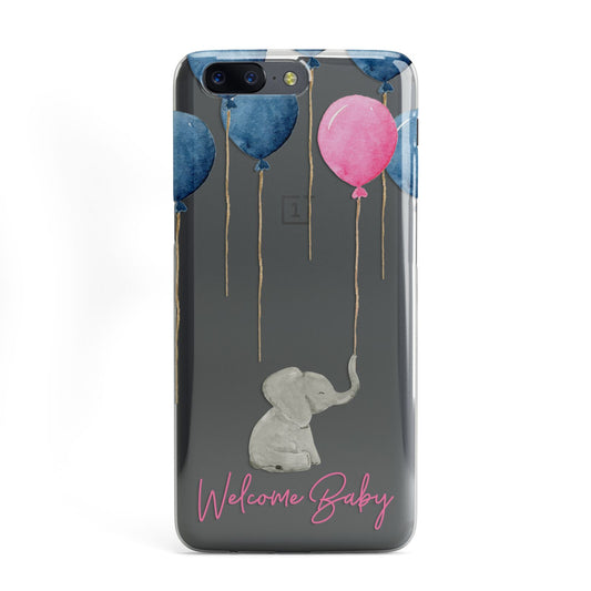 Elephant with Balloons Baby Girl Reveal OnePlus Case