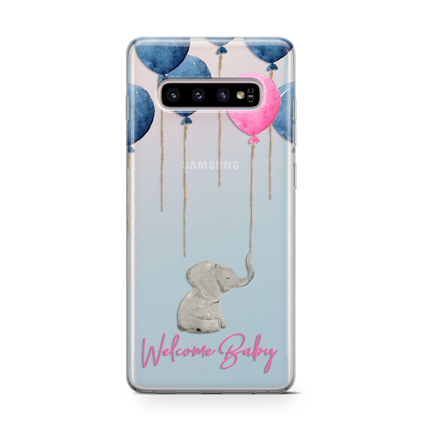 Elephant with Balloons Baby Girl Reveal Protective Samsung Galaxy Case