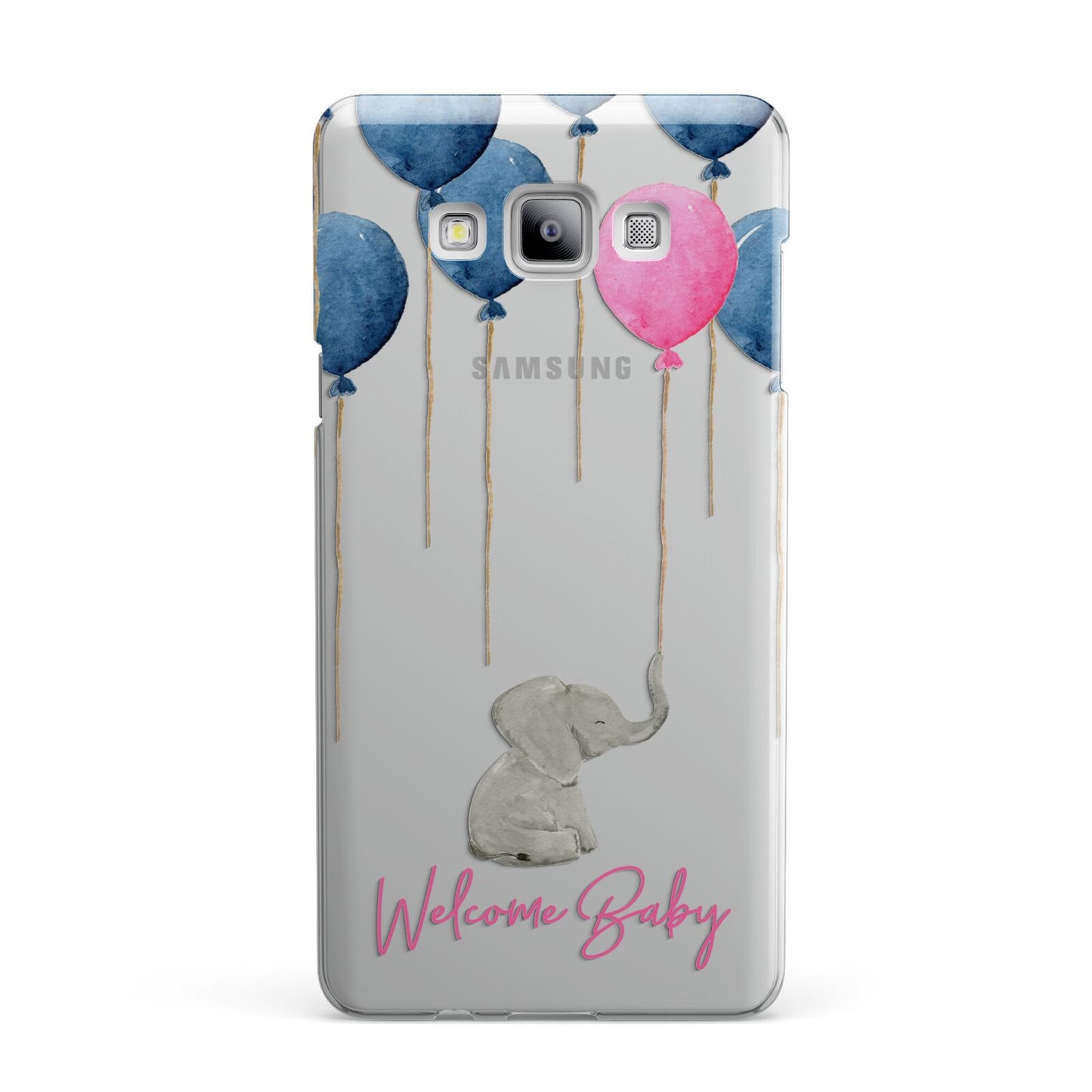 Elephant with Balloons Baby Girl Reveal Samsung Galaxy A7 2015 Case