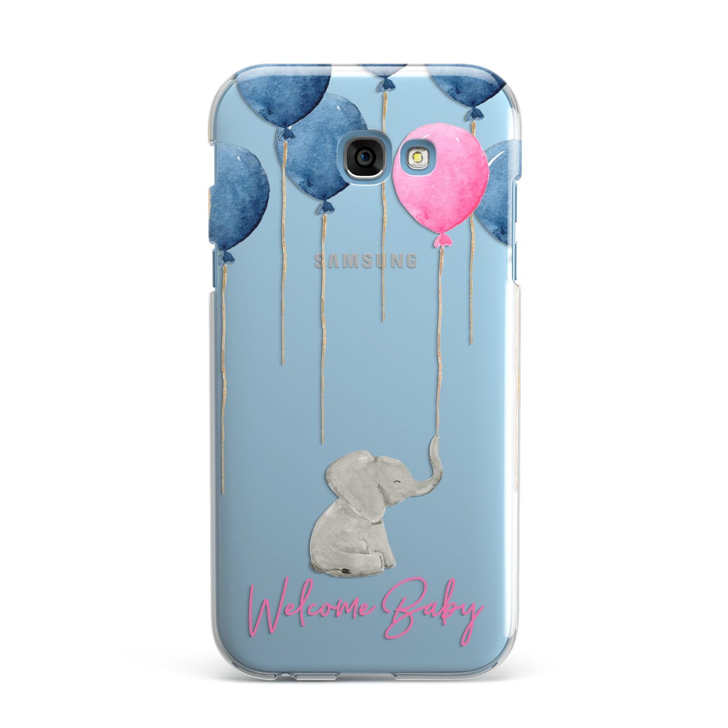 Elephant with Balloons Baby Girl Reveal Samsung Galaxy A7 2017 Case