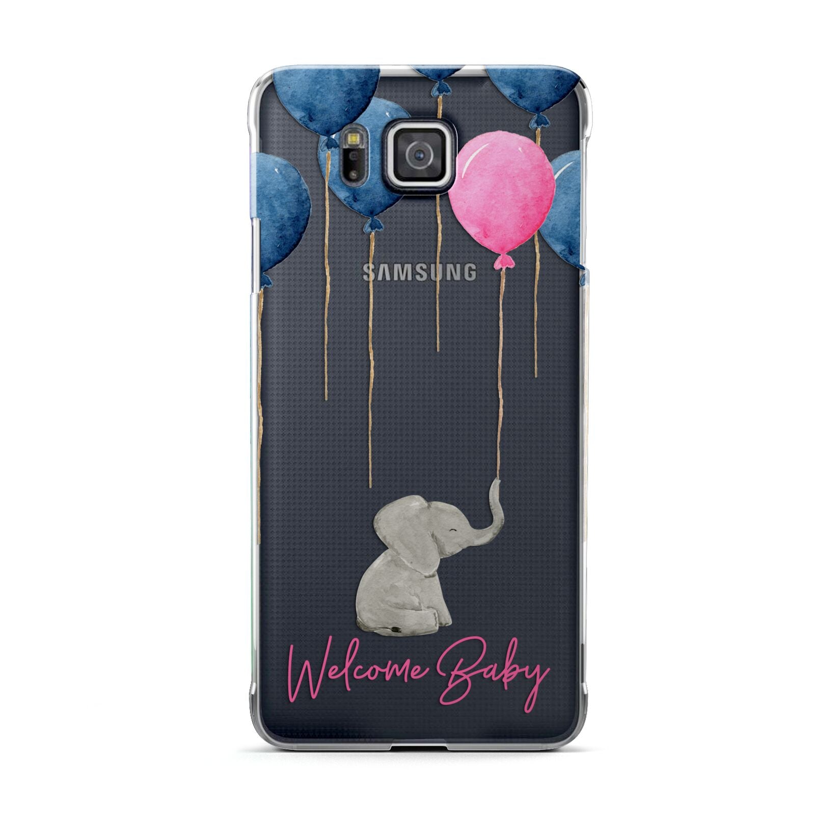 Elephant with Balloons Baby Girl Reveal Samsung Galaxy Alpha Case