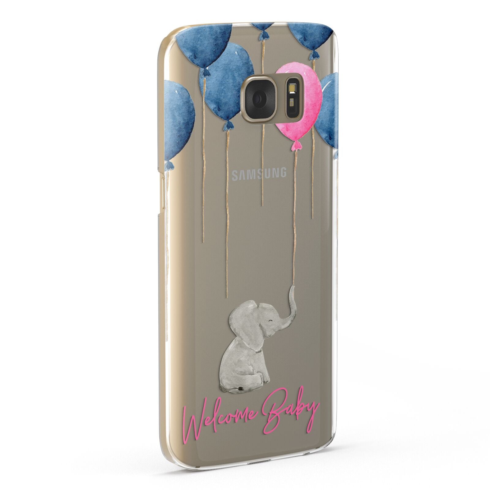 Elephant with Balloons Baby Girl Reveal Samsung Galaxy Case Fourty Five Degrees