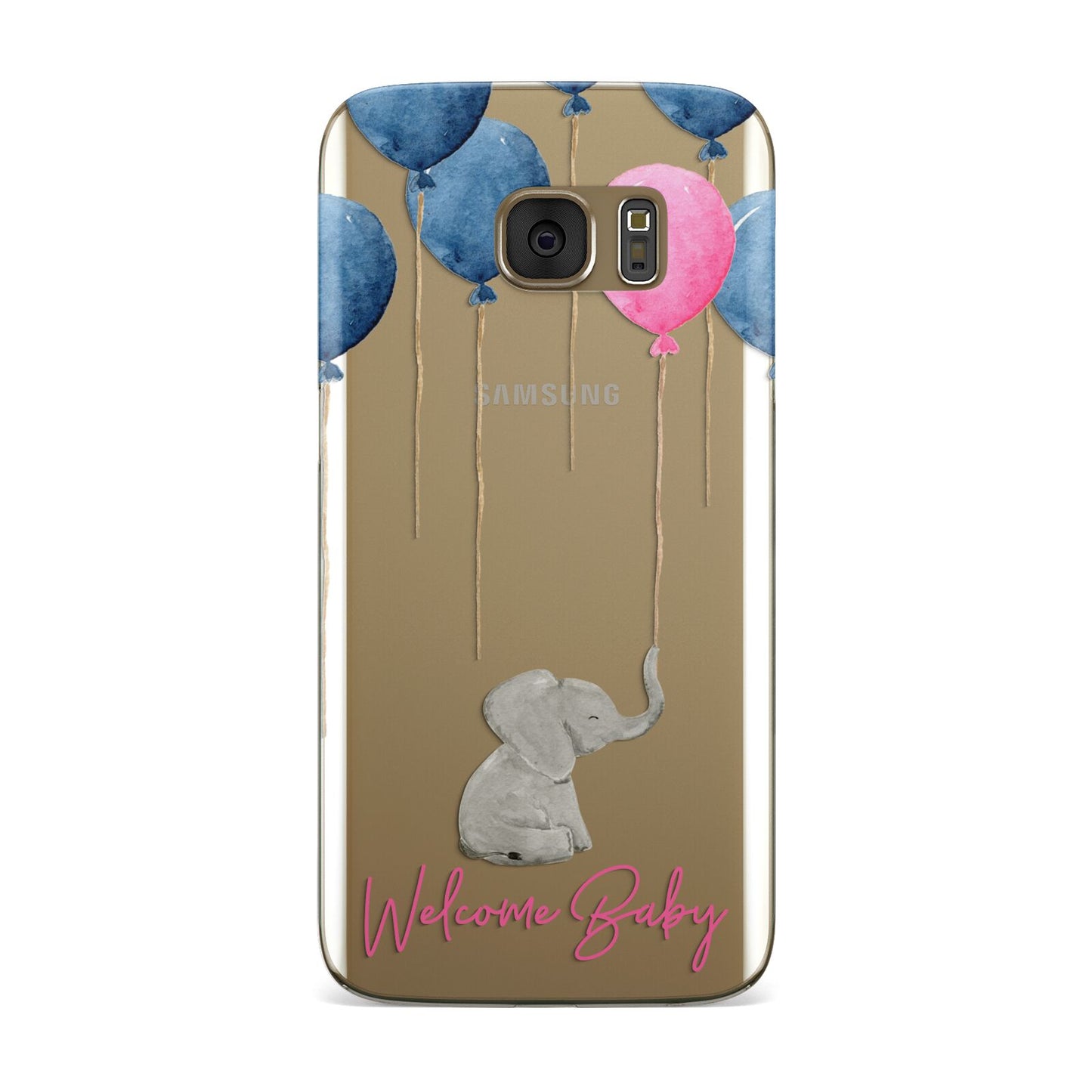 Elephant with Balloons Baby Girl Reveal Samsung Galaxy Case