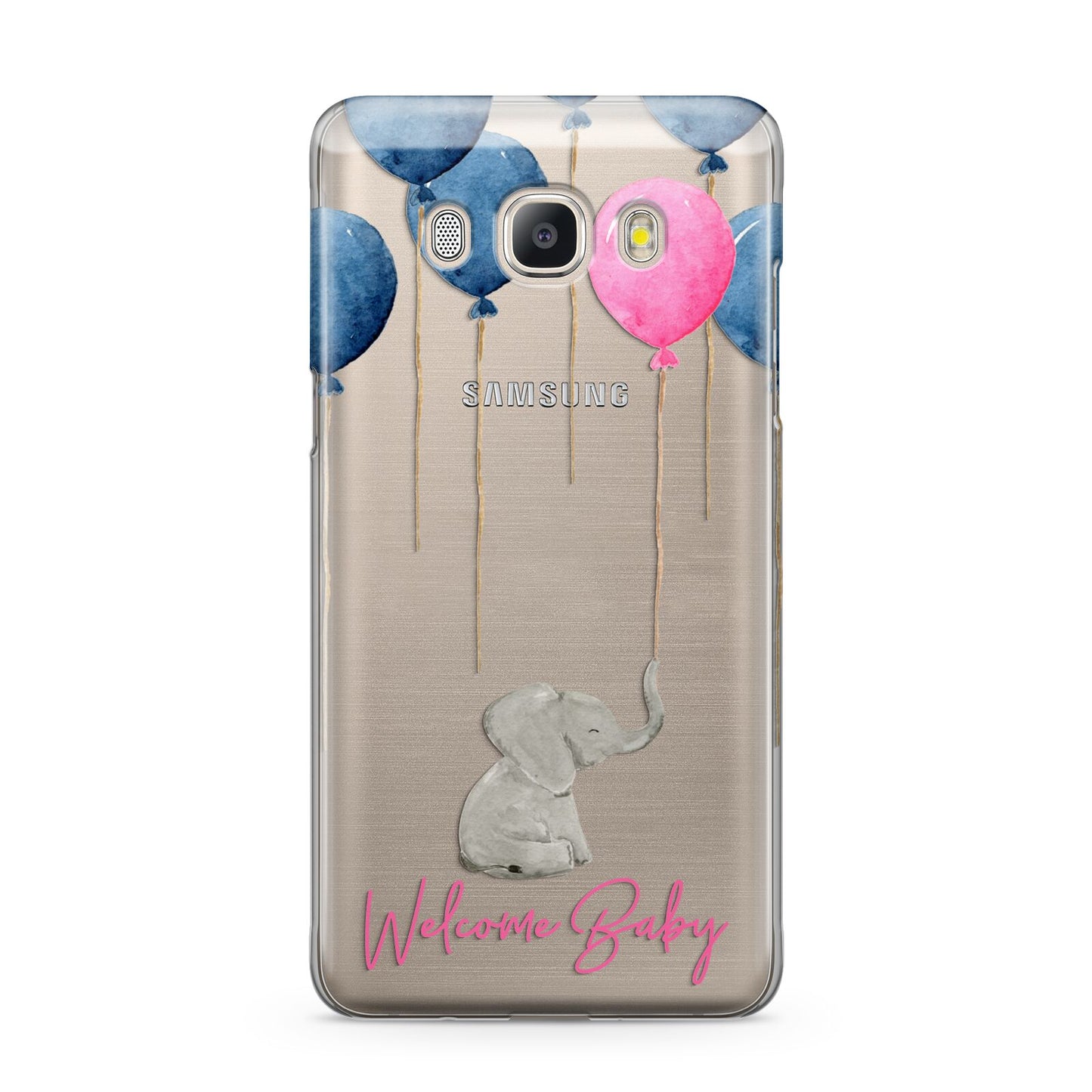 Elephant with Balloons Baby Girl Reveal Samsung Galaxy J5 2016 Case