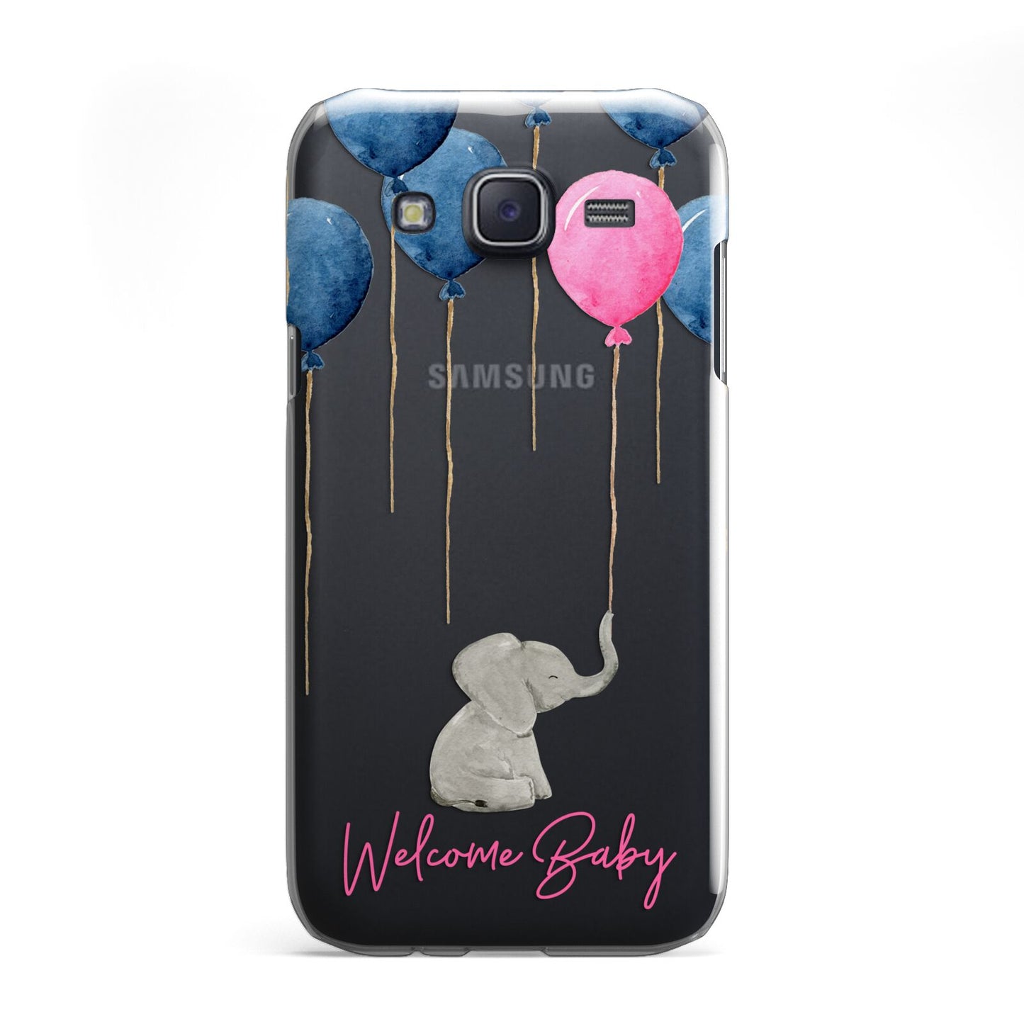 Elephant with Balloons Baby Girl Reveal Samsung Galaxy J5 Case