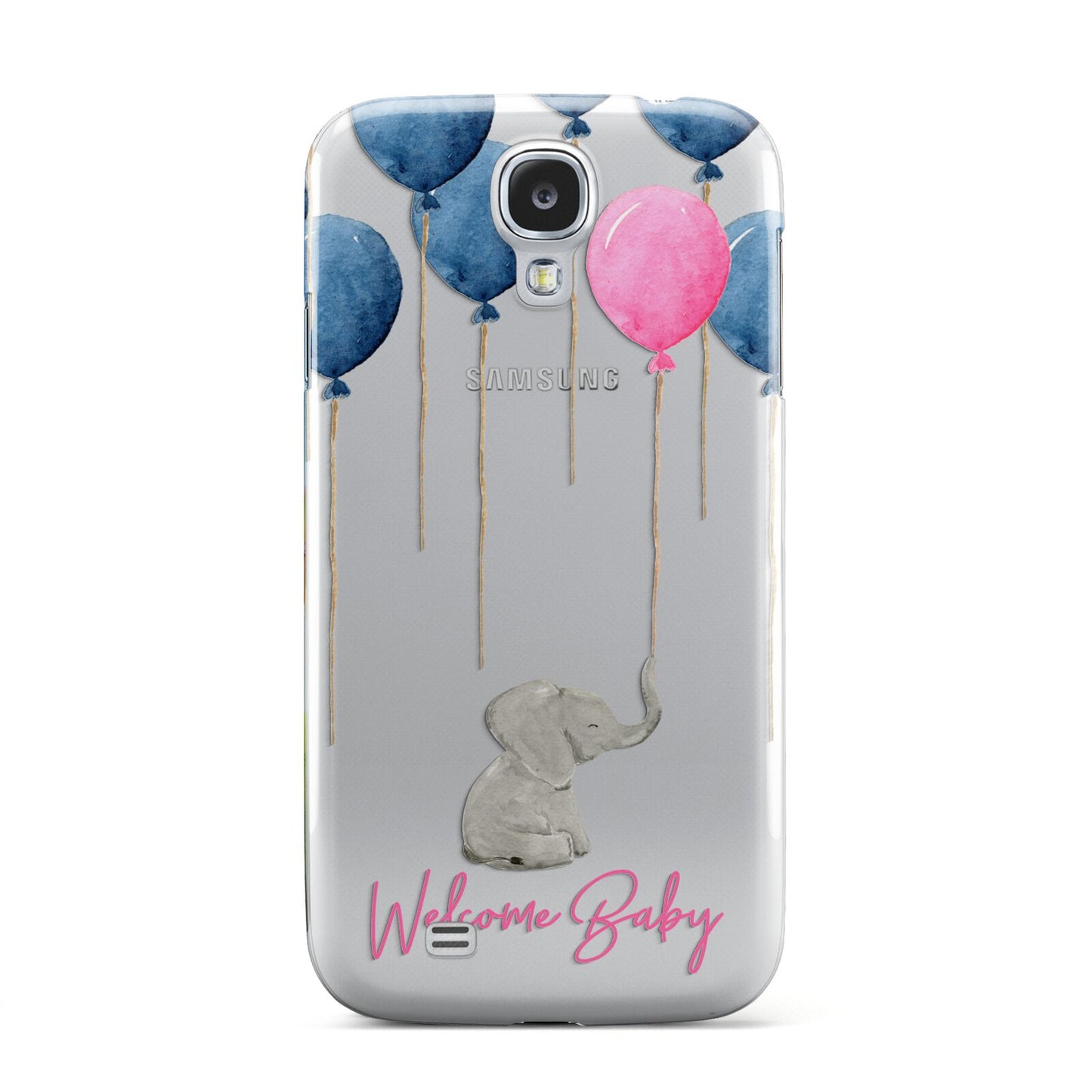 Elephant with Balloons Baby Girl Reveal Samsung Galaxy S4 Case