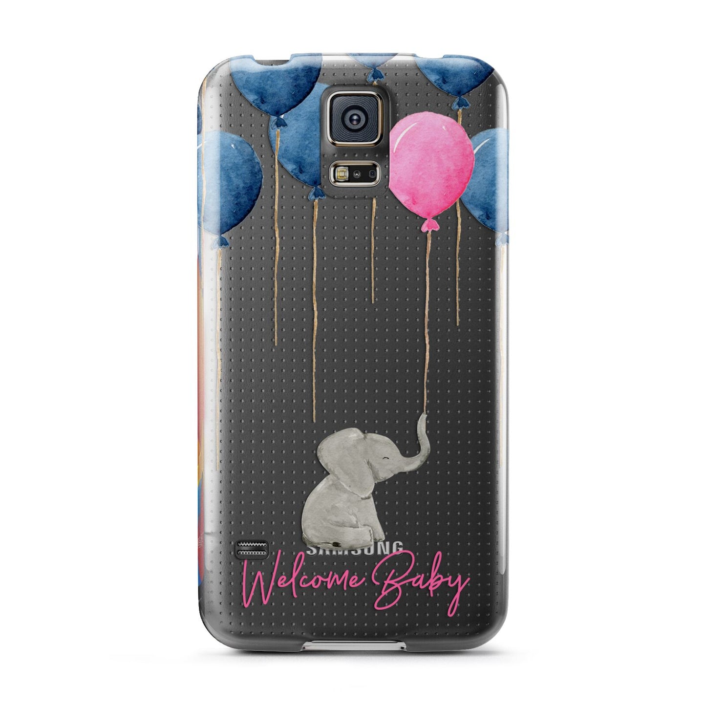 Elephant with Balloons Baby Girl Reveal Samsung Galaxy S5 Case