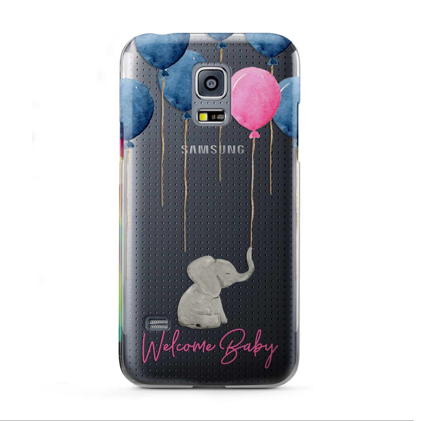 Elephant with Balloons Baby Girl Reveal Samsung Galaxy S5 Mini Case