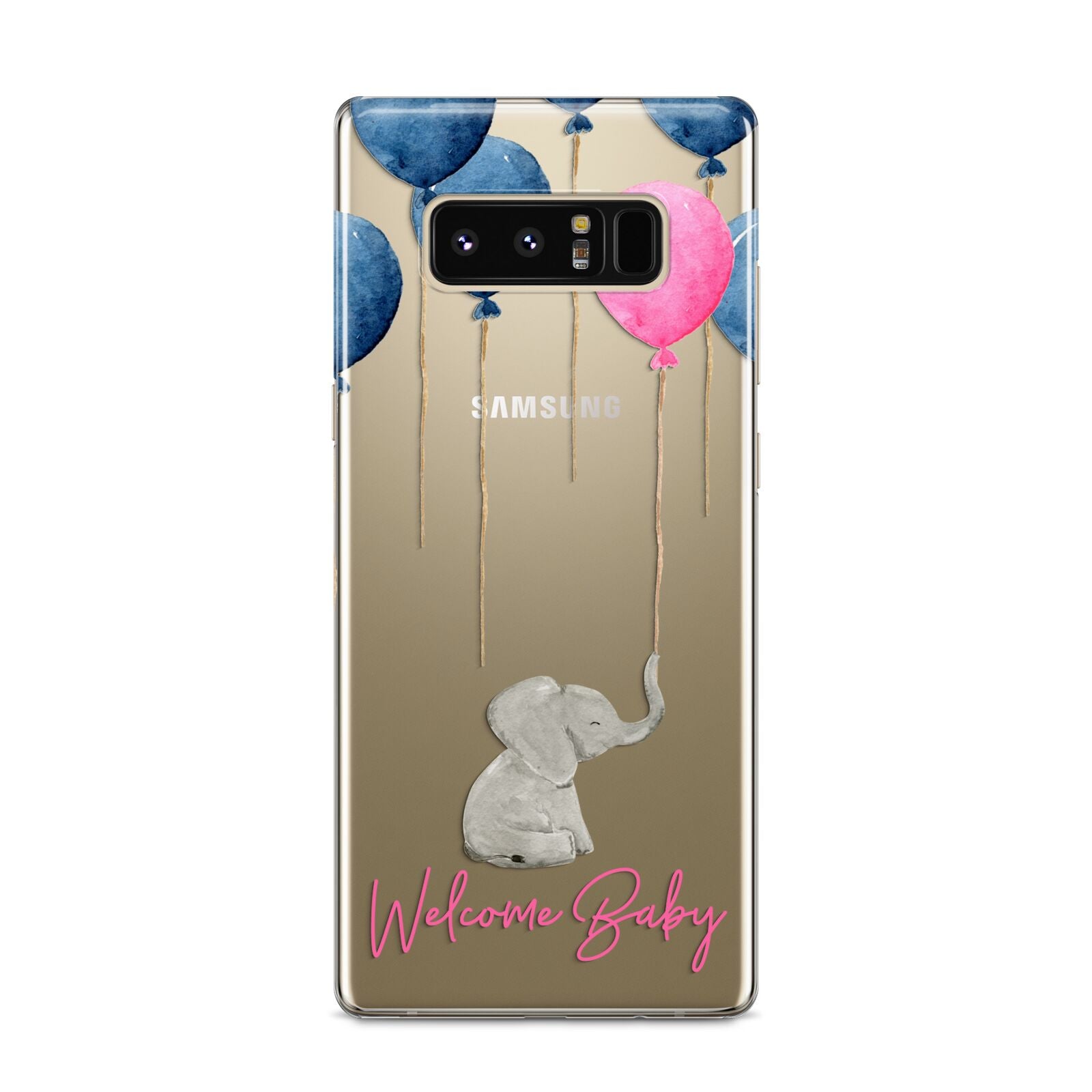 Elephant with Balloons Baby Girl Reveal Samsung Galaxy S8 Case