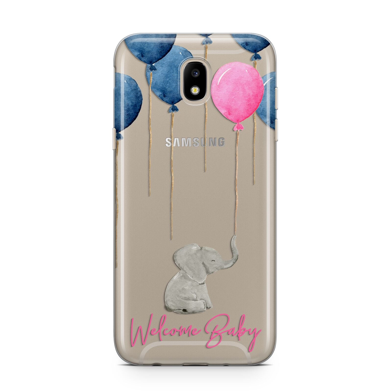 Elephant with Balloons Baby Girl Reveal Samsung J5 2017 Case