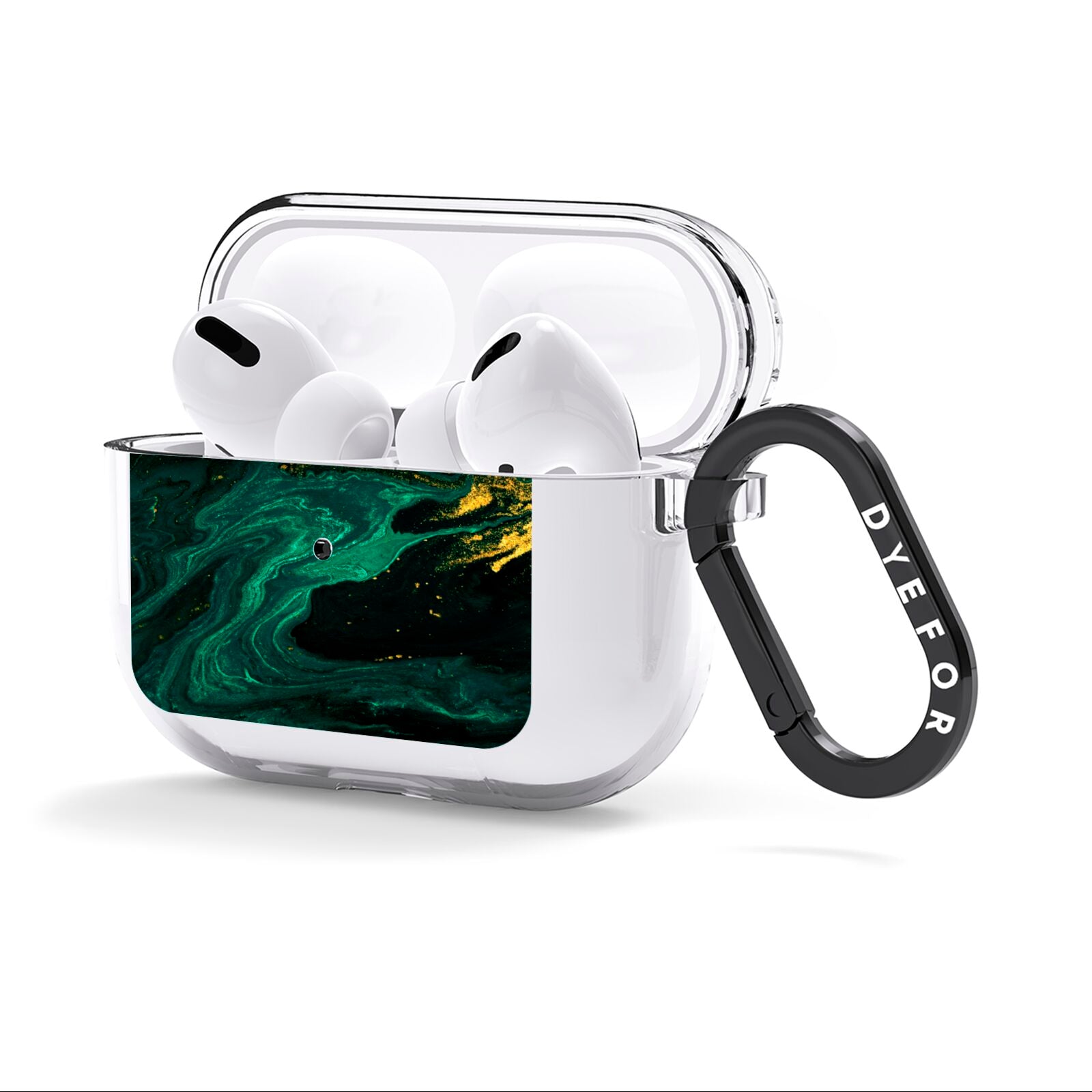 Emerald Green AirPods Clear Case 3rd Gen Side Image